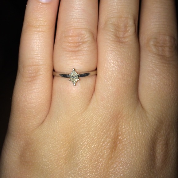 White gold engagement ring