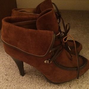 Brand new tie up booties