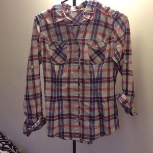 NWT Guess Plaid Shirt XS