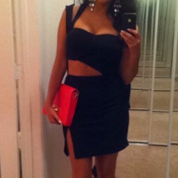 Black cut out nasty gal dress.