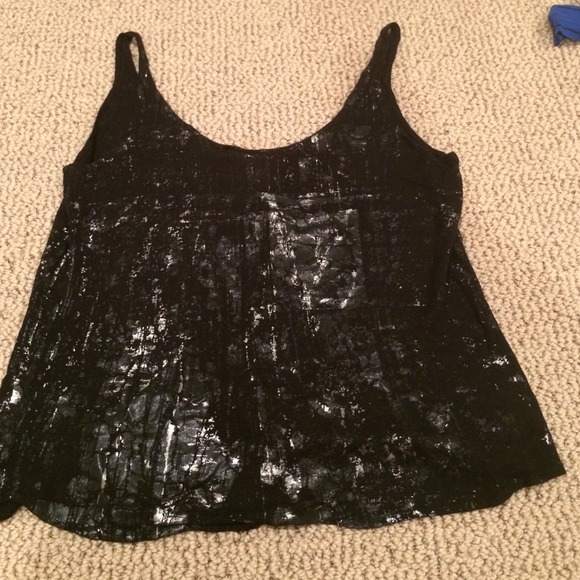 Emma and Sam black and metallic tank top! - Picture 2 of 3
