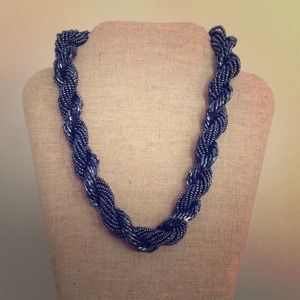 Navy Beaded Necklace