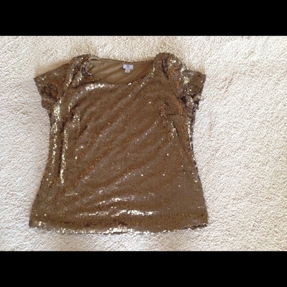 Sparkly dark golden top