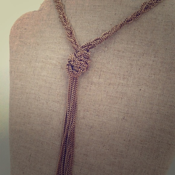 Gold Tassel Necklace