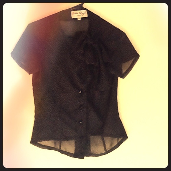 Sheer polka dot Bettie page top