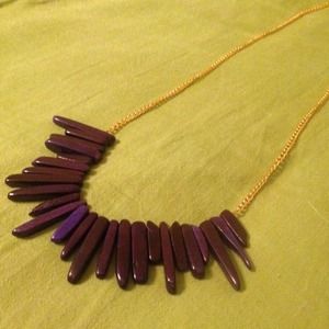 Purple spike necklace