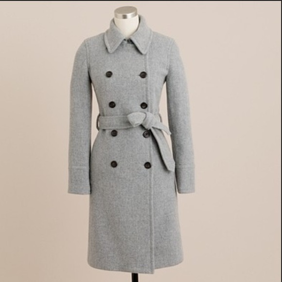 Dark Gray JCrew Peacoat with Belt