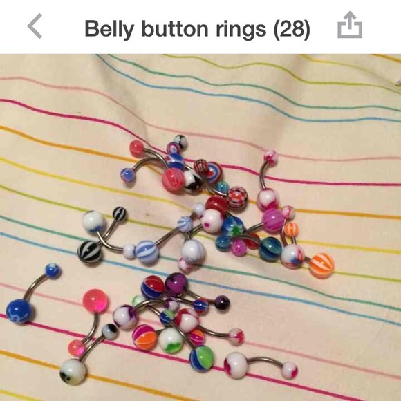 28 belly button rings
