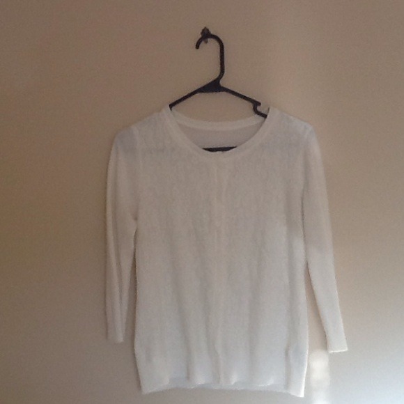 Ivory lace front cardigan