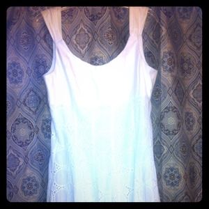 Women's White eyelet Dress size 14