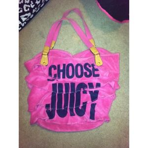 juicy couture👛 pink terry oversized handbag🎀