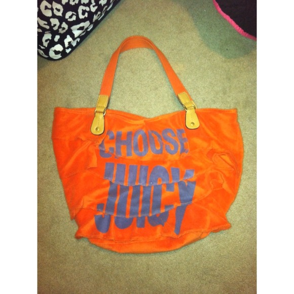 juicy couture👛 orange terry oversized handbag🎀