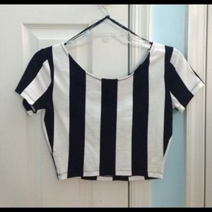 Forever 21 Striped Crop Top