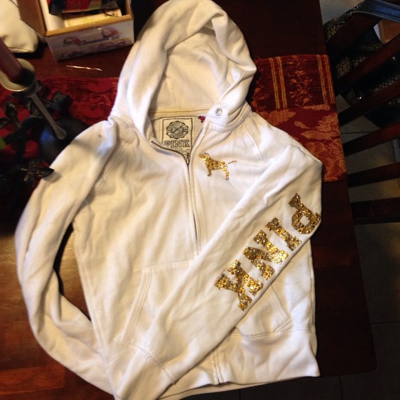 VS Pink white sweatshirt