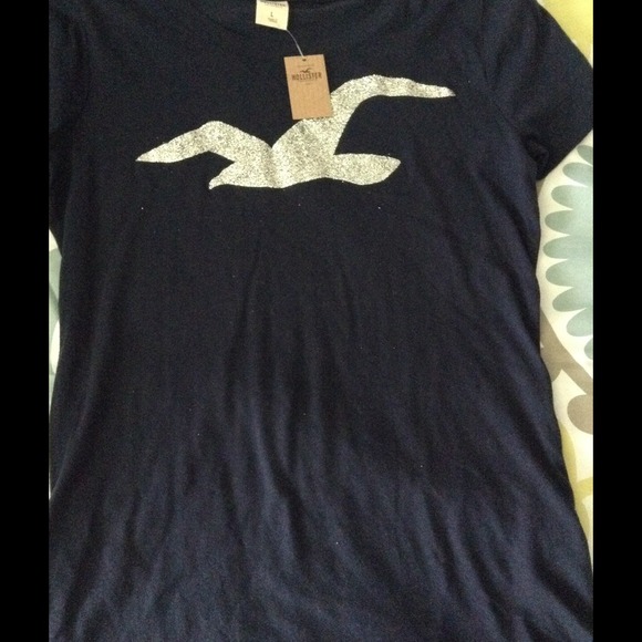 Hollister shirt with glittery bird