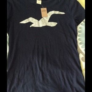 Hollister shirt with glittery bird