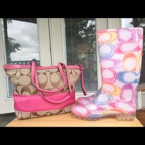 Coach rain boots