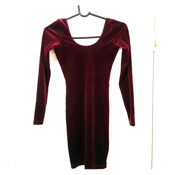 **SOLD** New American Apparel Velvet Burgundy Mini