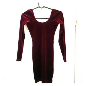 **SOLD** New American Apparel Velvet Burgundy Mini
