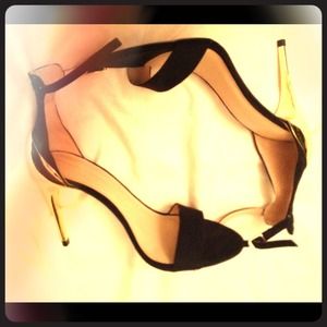 Gold plated heel strap sandal