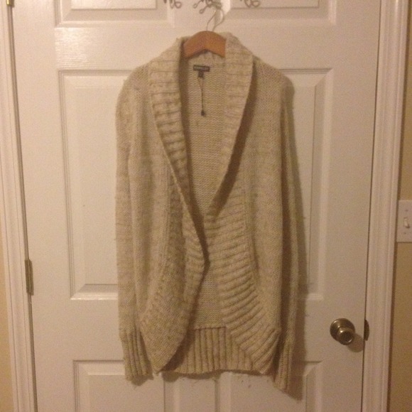Express oversized beige cardigan