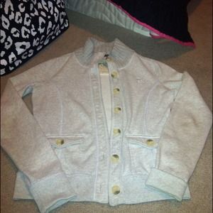 ✨a&f grey button up sweater