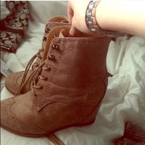 F21 Lace up wedges! 😋