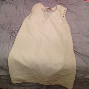 white studded shift dress white studded shift dress