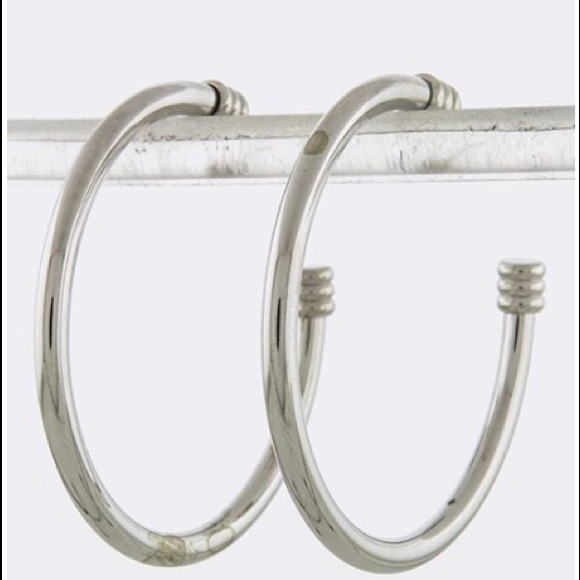 High Polished Hoop Earrings
