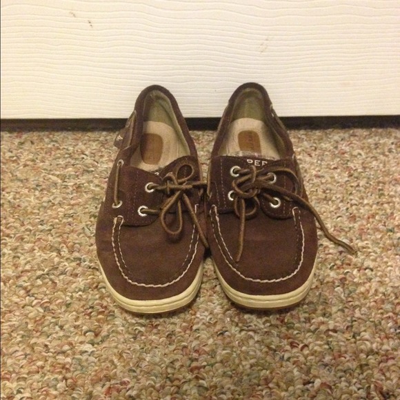 Brown plaid sperry