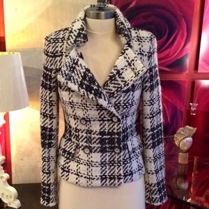 Zara Black & White Short Coat