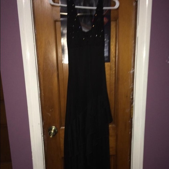 High low black dress