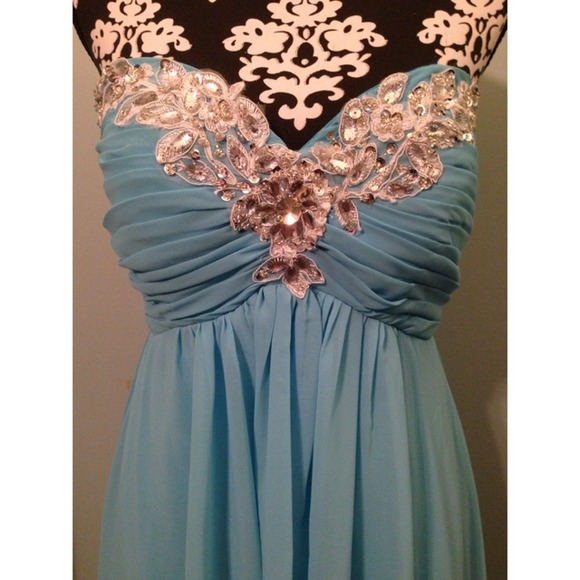 Light Blue Prom Dress 💎 - Picture 2 of 3