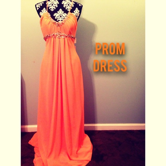 Neon Orange Prom Dress ✨