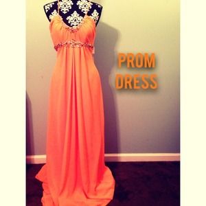 Neon Orange Prom Dress ✨