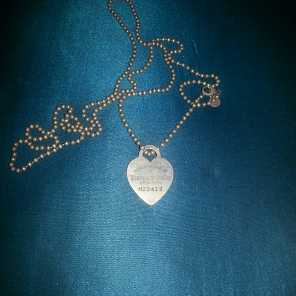 Tiffany heart dog tag necklace