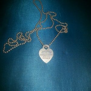 Tiffany heart dog tag necklace