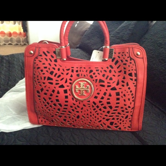 Tory orange hand bag