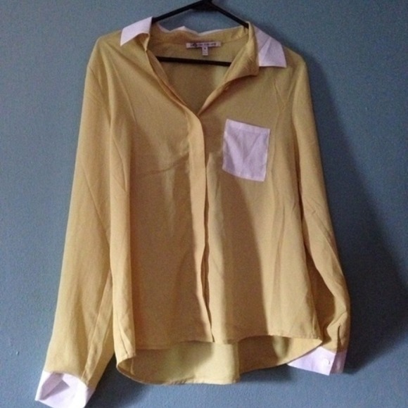 Yellow button up