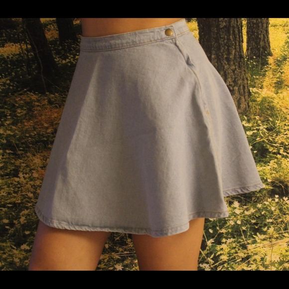American Apparel light denim circle skirt