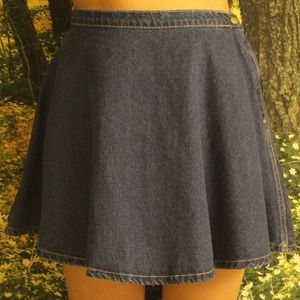 American Apparel Dark Denim Circle Skirt