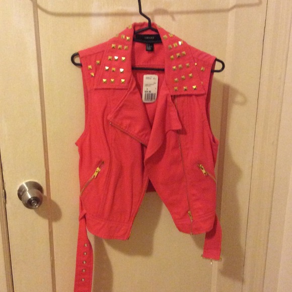 Hot Pink Studded Vest