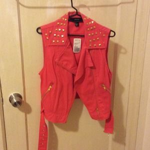 Hot Pink Studded Vest