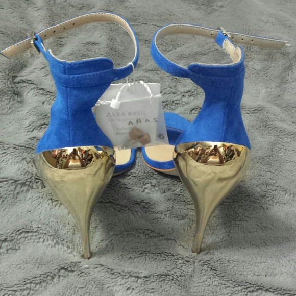 Zara | Royal Blue Strap Heels - Picture 2 of 3