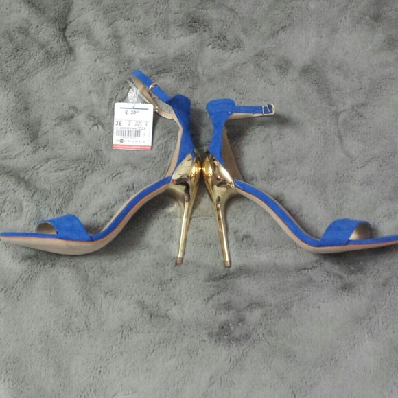 Zara | Royal Blue Strap Heels - Picture 3 of 3