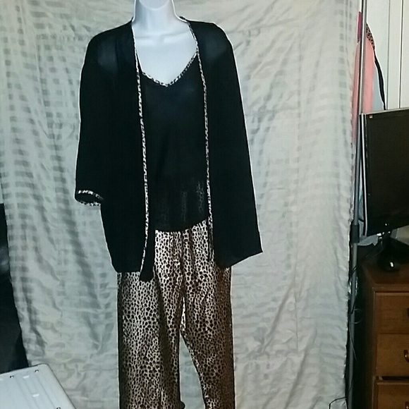 Leopard pj's and red hot sleep set