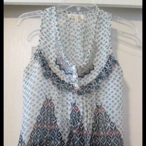 🚫SOLD ON EB🚫 SOLITAIRE BEADED SHEER TOP