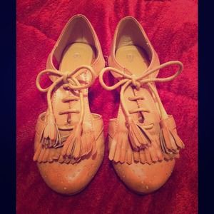 Lace Up Camel Shoes