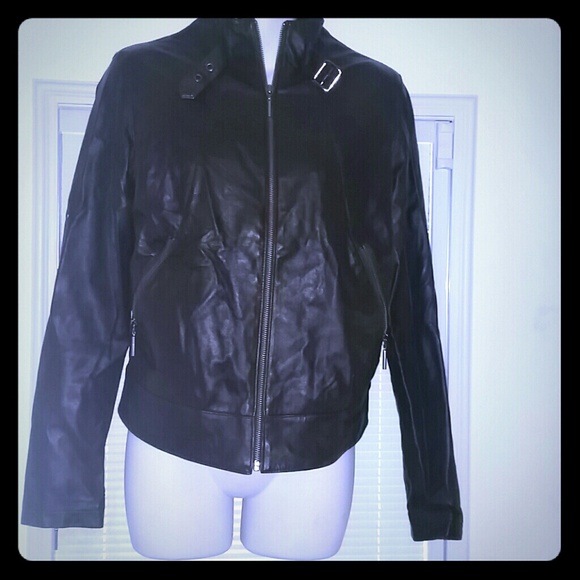 Brown leather jacket