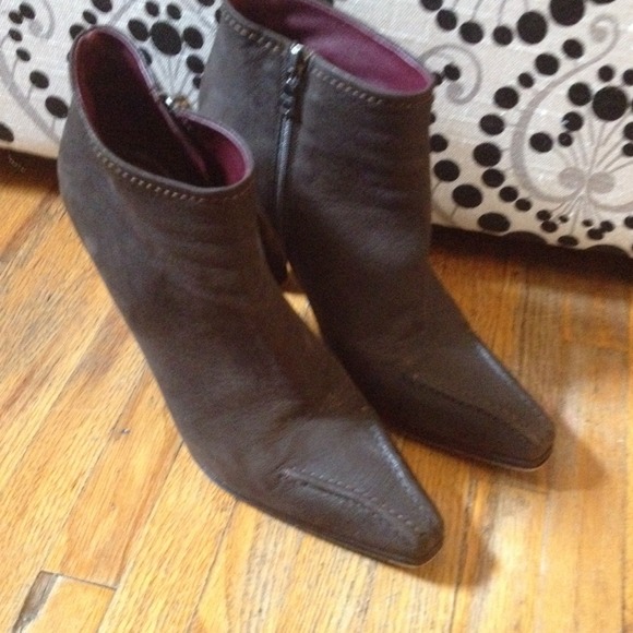 Prada Brown suede ankle boots